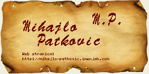 Mihajlo Patković vizit kartica